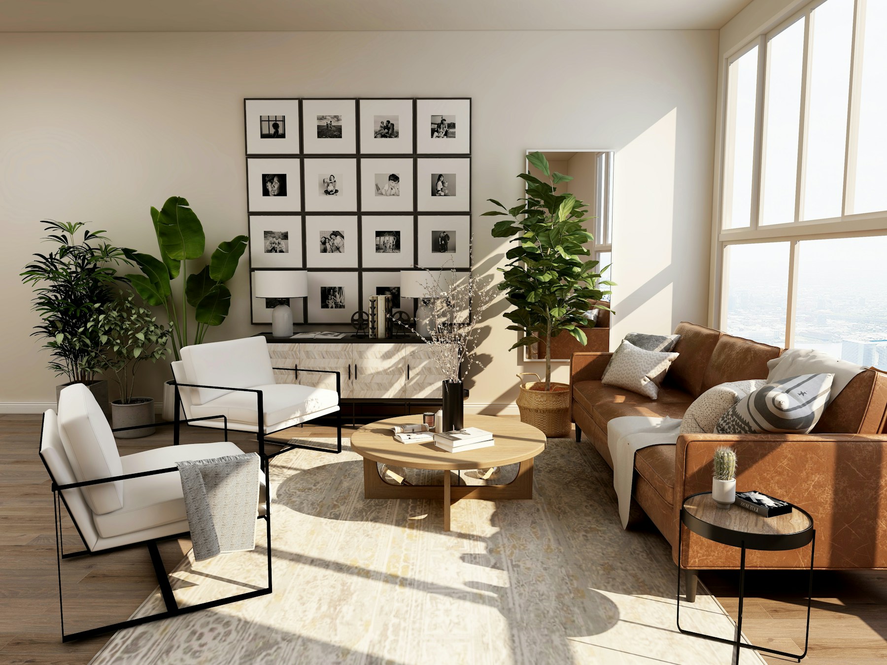 Interior de decoración contemporánea